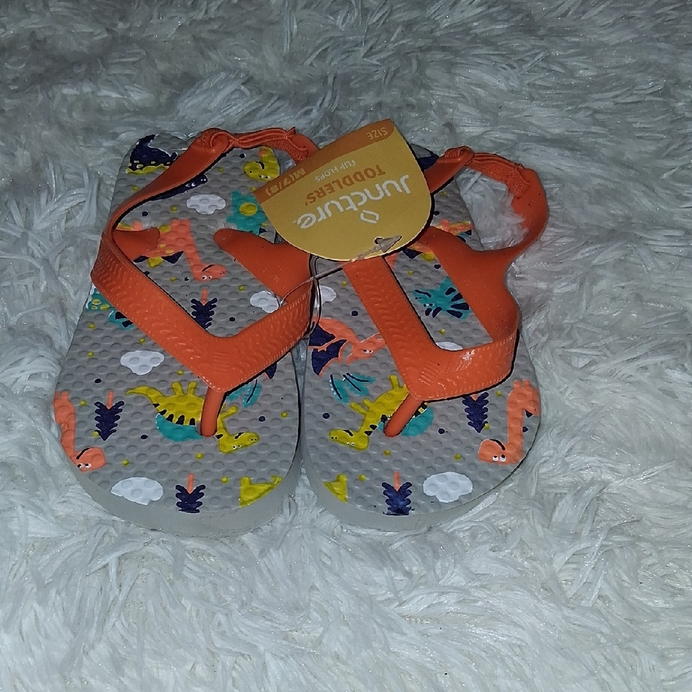 Juncture Toddlers Orange Dinosaur Sandals